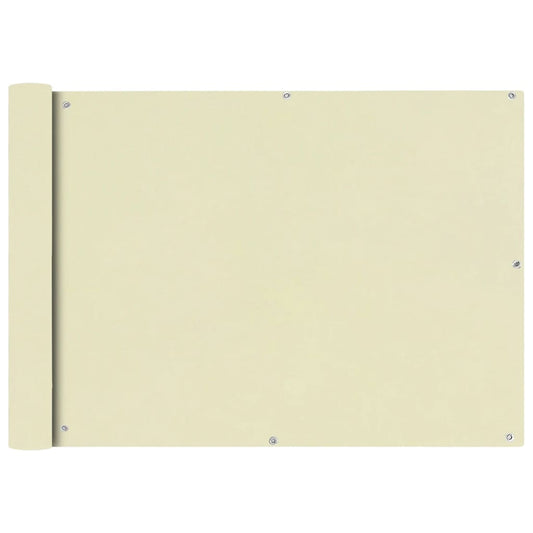 Balkonsichtschutz Oxfordgewebe 75x400 cm Creme