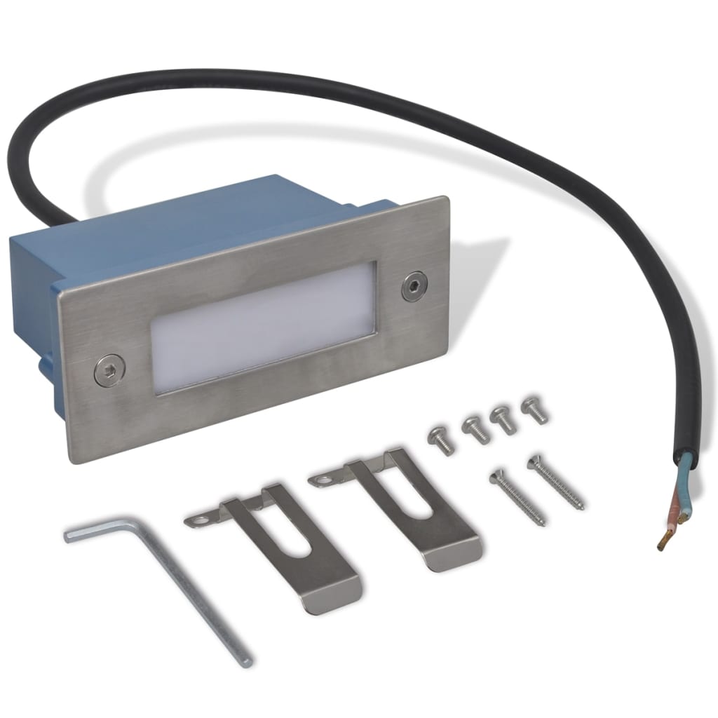 LED-Wandeinbauleuchten für Treppen 12 Stk. 44x111x56 mm