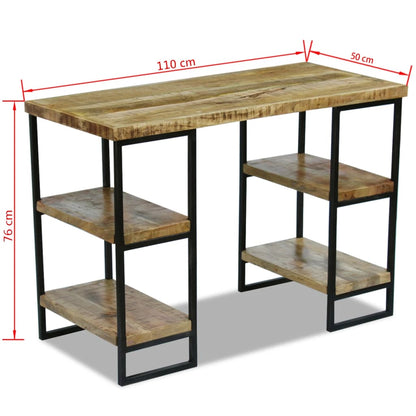 kontorbord mangotræ 110×50×76 cm