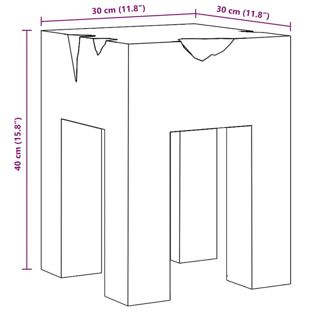 Hocker Massivholz Teak