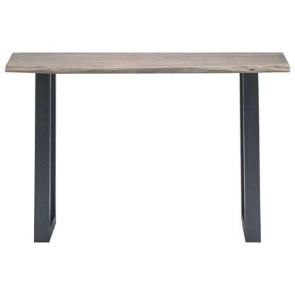 Konsolbord Grå 115 x 35 x 76 cm Massivt akacietræ og jern