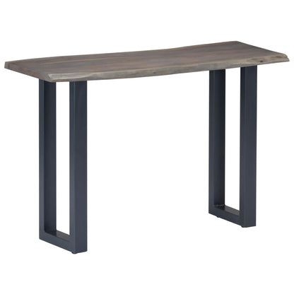 Konsolbord Grå 115 x 35 x 76 cm Massivt akacietræ og jern