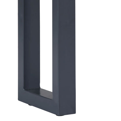 Konsolbord Grå 115 x 35 x 76 cm Massivt akacietræ og jern