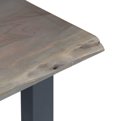 Konsolbord Grå 115 x 35 x 76 cm Massivt akacietræ og jern