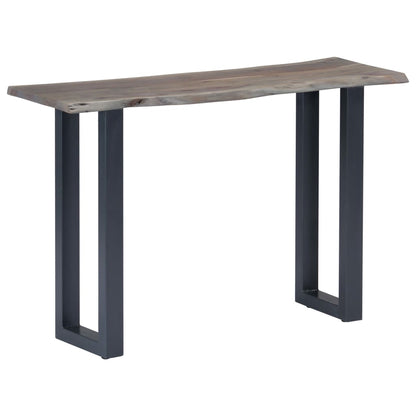 Konsolbord Grå 115 x 35 x 76 cm Massivt akacietræ og jern