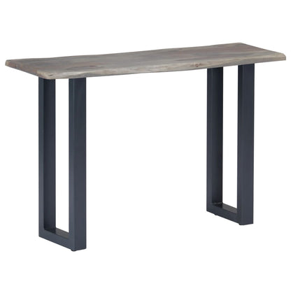 Konsolbord Grå 115 x 35 x 76 cm Massivt akacietræ og jern