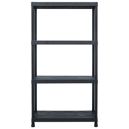Lagerregal Schwarz 100 kg 60 x 30 x 138 cm Kunststoff
