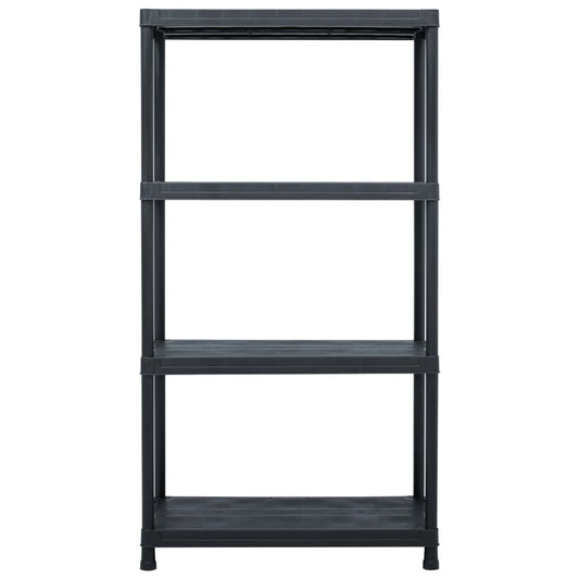 Lagerregal Schwarz 100 kg 60 x 30 x 138 cm Kunststoff