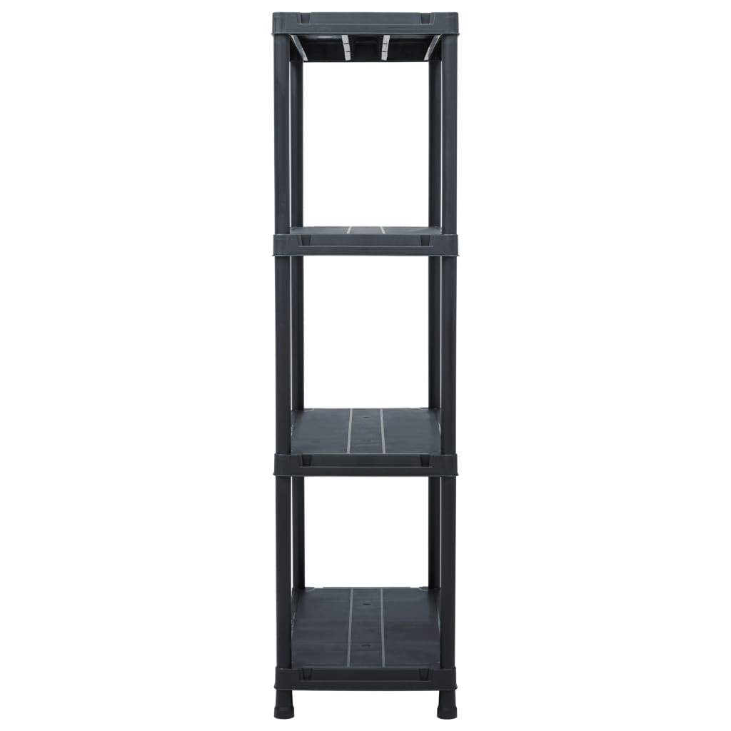 Lagerregal Schwarz 100 kg 60 x 30 x 138 cm Kunststoff