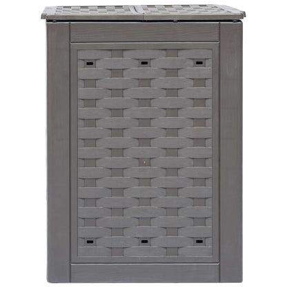 Gartenkomposter Braun 60x60x83 cm 300 L Kunststoff Rattan