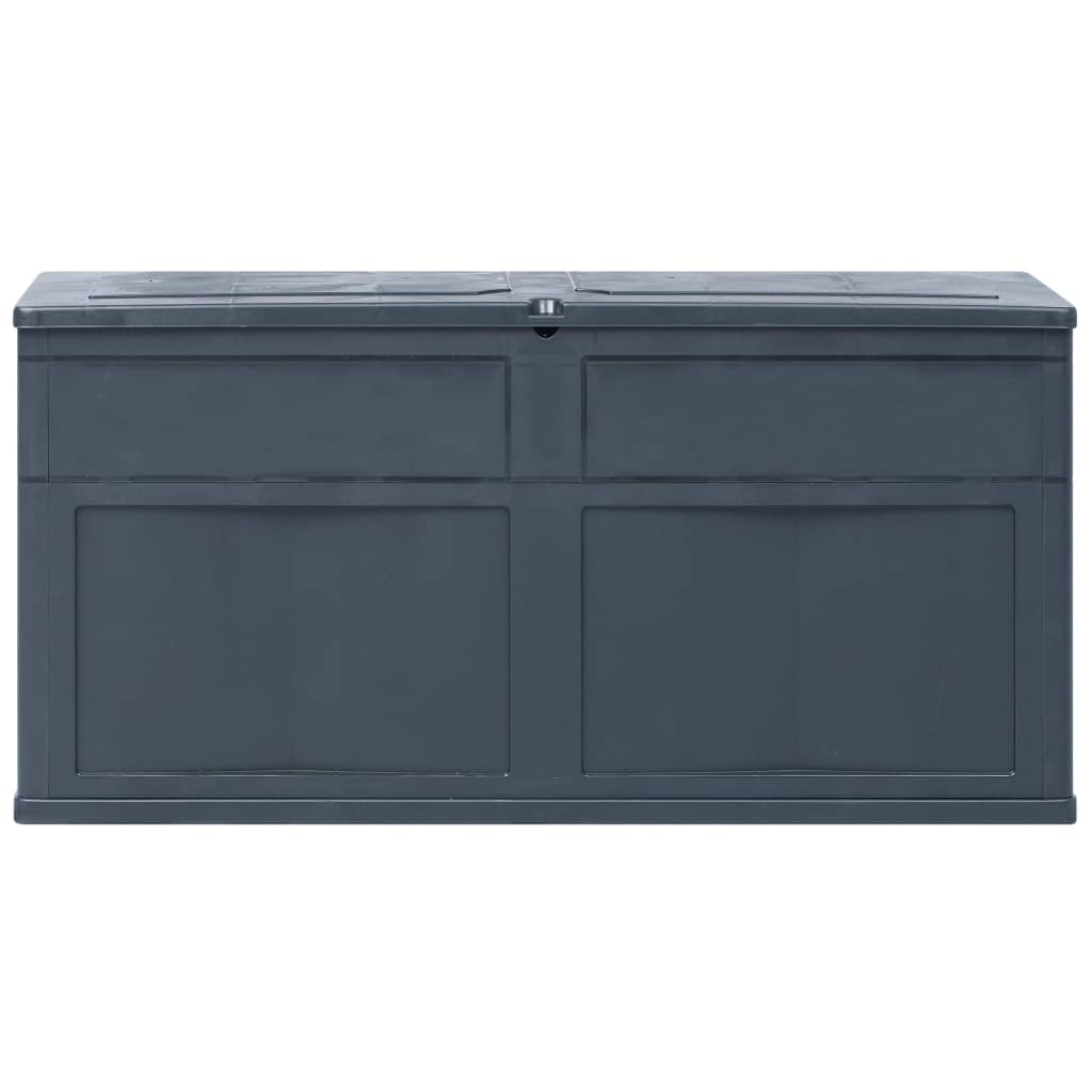 Garten-Aufbewahrungsbox 320 L Schwarz