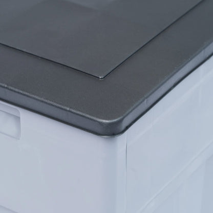Garten-Aufbewahrungsbox 320 L Grau Schwarz