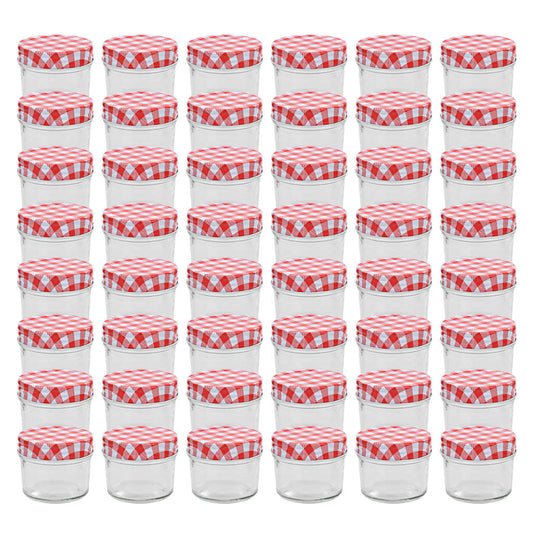 Marmeladengläser mit Weißen/Roten Deckeln 48 Stk. 110 ml
