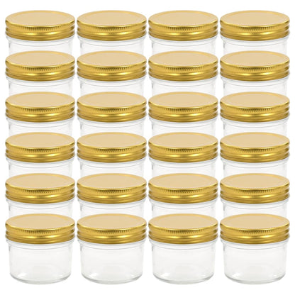 Marmeladengläser mit goldenen Deckeln 24 Stk. 110 ml