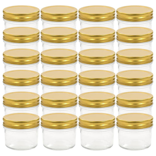 Marmeladengläser mit goldenen Deckeln 24 Stk. 110 ml