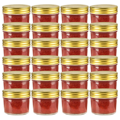 Marmeladengläser mit goldenen Deckeln 24 Stk. 110 ml
