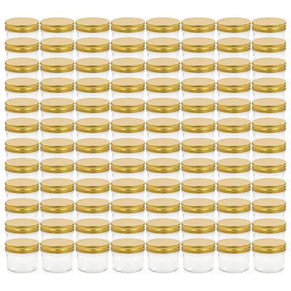 Marmeladengläser mit goldenem Deckel 96 Stk. 110 ml