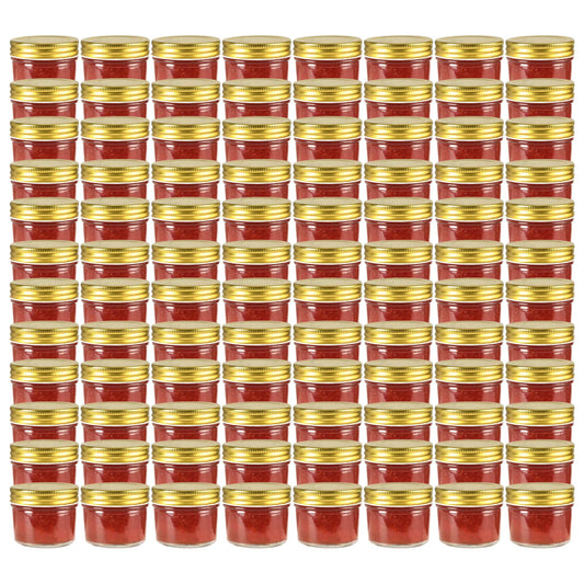 Marmeladengläser mit goldenem Deckel 96 Stk. 110 ml