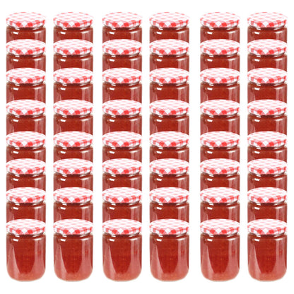 Marmeladengläser mit Weißem/Rotem Deckel 48 Stk. 230 ml