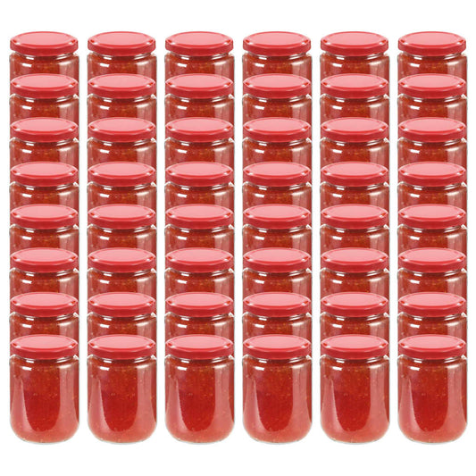 Marmeladengläser mit Rotem Deckel 48 Stk. 230 ml