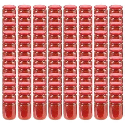 Marmeladengläser mit Rotem Deckel 96 Stk. 230 ml