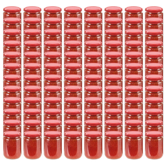 Marmeladengläser mit Rotem Deckel 96 Stk. 230 ml