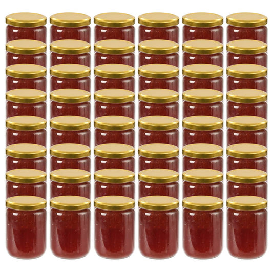 Marmeladengläser mit Goldenem Deckel 48 Stk. 230 ml