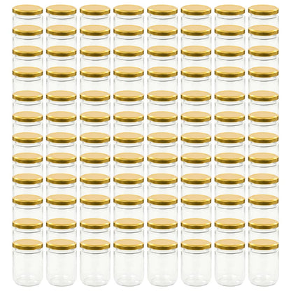 Marmeladengläser mit Goldenem Deckel 96 Stk. 230 ml