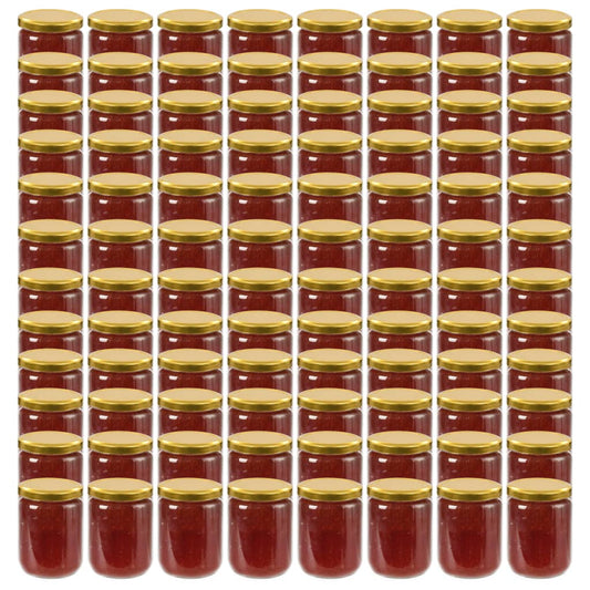 Marmeladengläser mit Goldenem Deckel 96 Stk. 230 ml