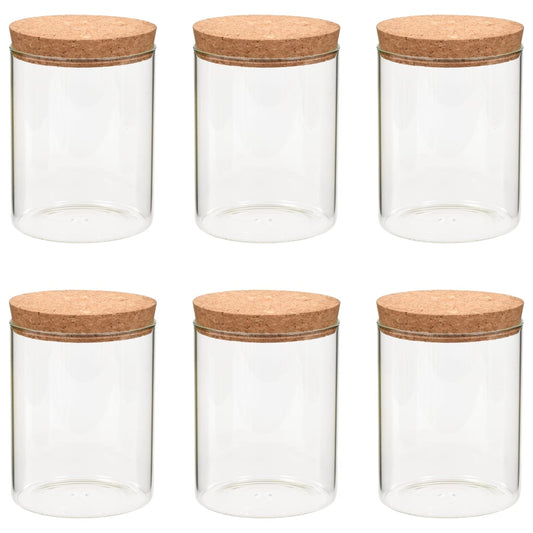 Vorratsgläser mit Korkdeckel 6 Stk. 650 ml