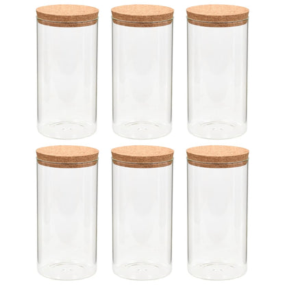 Vorratsgläser mit Korkdeckel 6 Stk. 1100 ml