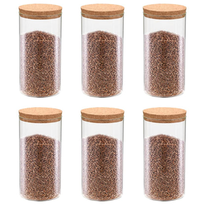 Vorratsgläser mit Korkdeckel 6 Stk. 1100 ml