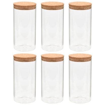 Vorratsgläser mit Korkdeckel 6 Stk. 1400 ml
