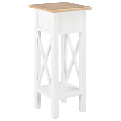 Beistelltisch Weiß 27 x 27 x 65,5 cm Holz