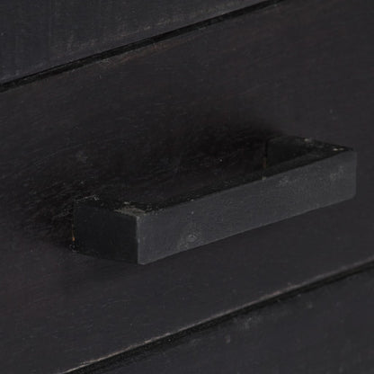 TV-skab Sort 118x30x40 cm Massivt mangotræ