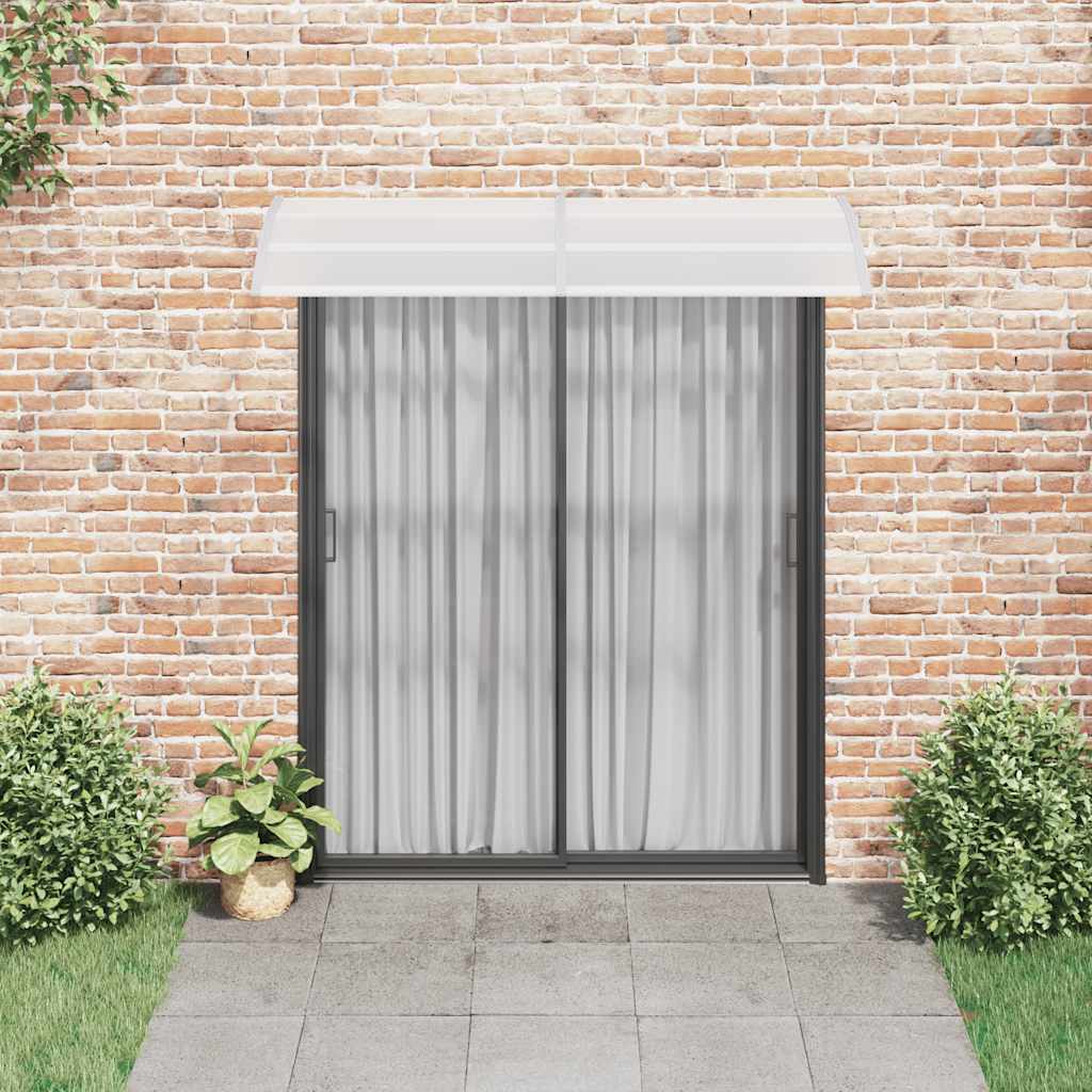 Türvordach Grau und Transparent 200x75 cm PC