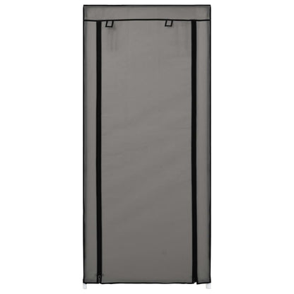 Schuhschrank mit Abdeckung Grau 58 x 28 x 106 cm Stoff
