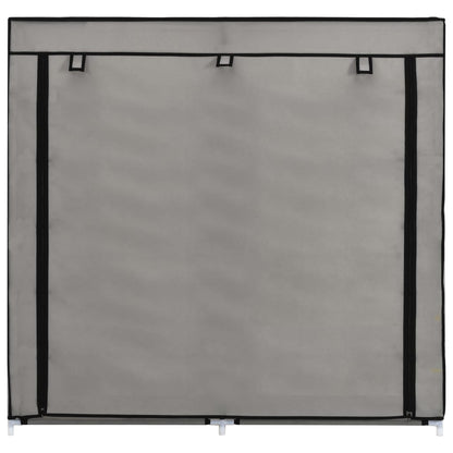 Schuhschrank mit Abdeckung Grau 115 x 28 x 110 cm Stoff