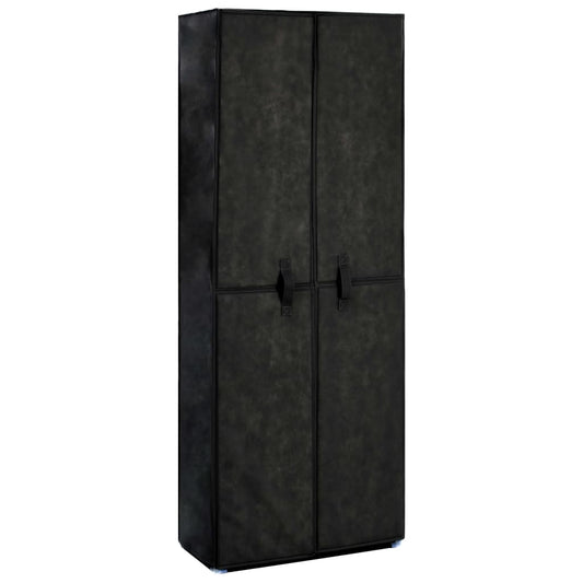 Schuhschrank Schwarz 60x30x166 cm Stoff