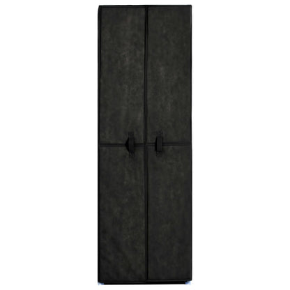 Schuhschrank Schwarz 60x30x166 cm Stoff