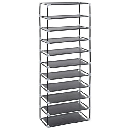 Schuhschrank Schwarz 60x30x166 cm Stoff