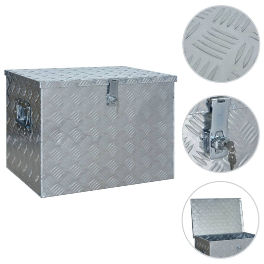 Aluminiumskasse 610 x 430 x 455 mm Sølv
