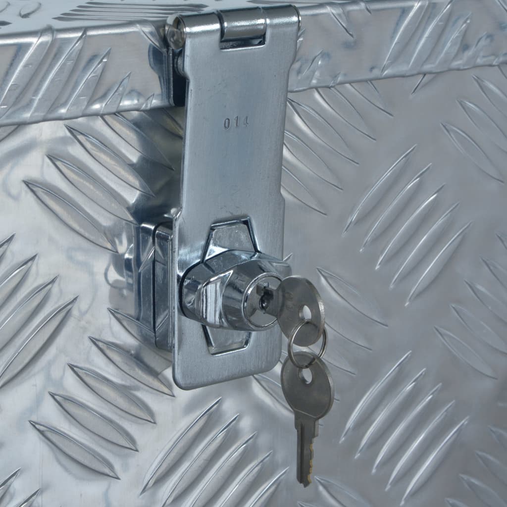 Aluminiumskasse 610 x 430 x 455 mm Sølv
