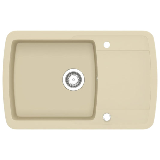Granitspüle Einzelbecken Beige