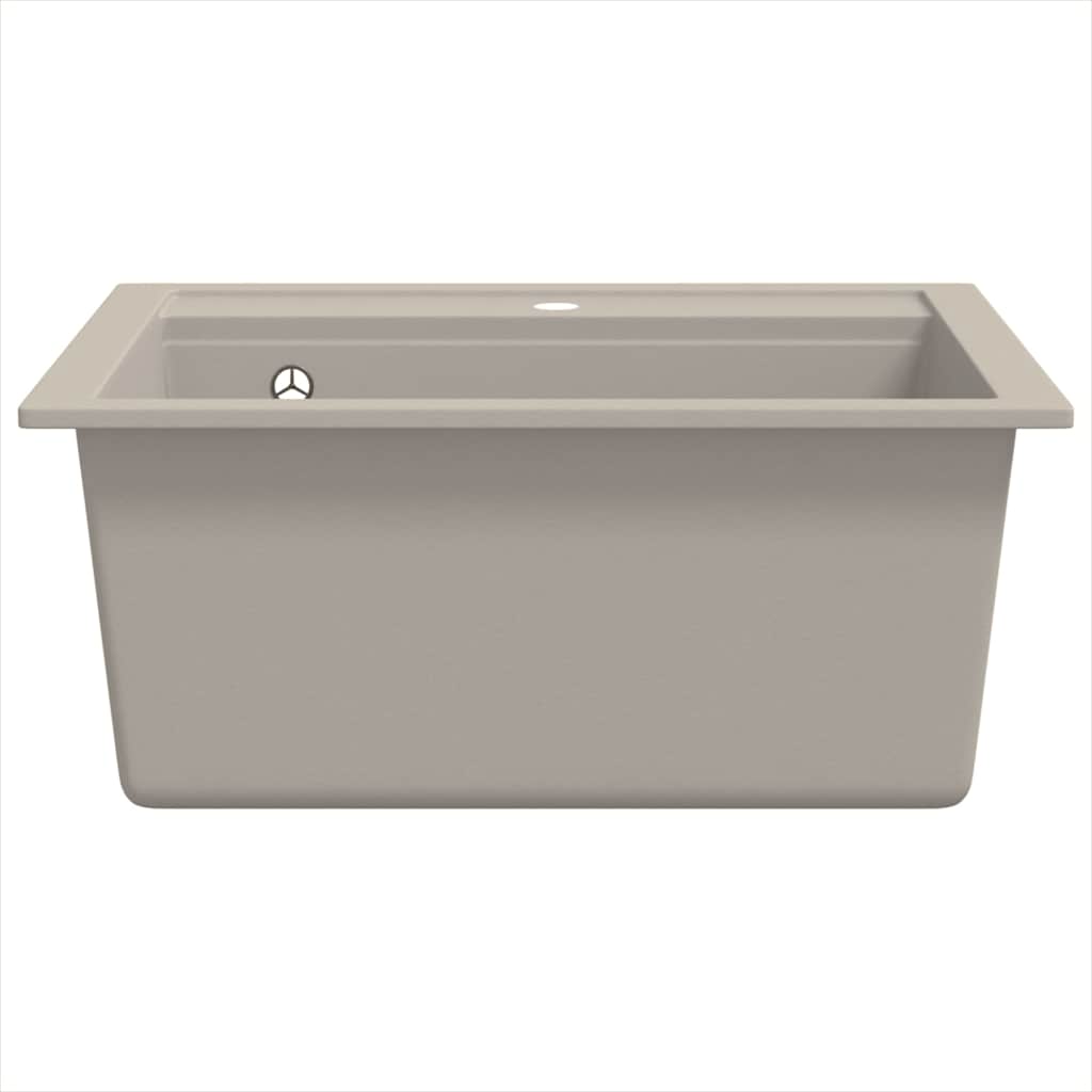 Granitspüle Einzelbecken Beige