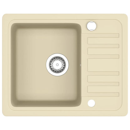 Granitspüle Einzelbecken Beige