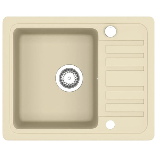 Granitspüle Einzelbecken Beige