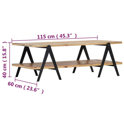 Couchtisch 115x60x40 cm Massivholz Mango