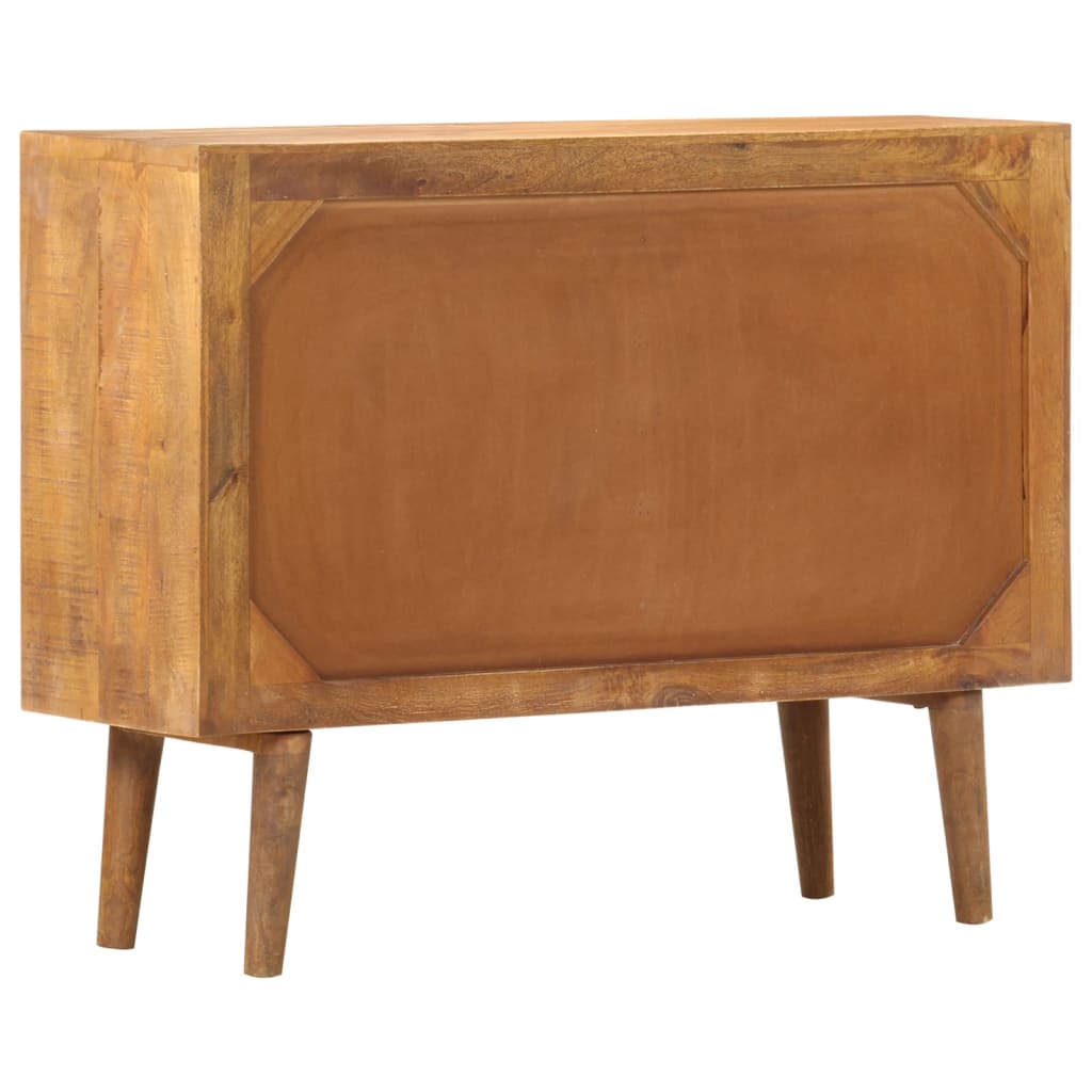 Sideboard mit Druckmustern 90×30×70 cm Massivholz Mango
