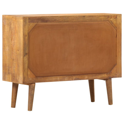 Sideboard mit Druckmustern 90×30×70 cm Massivholz Mango